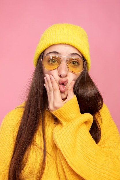 Teen girl portrait close up