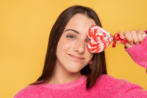 Teen girl portrait close up