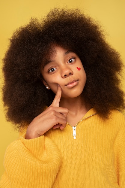 Teen girl portrait close up