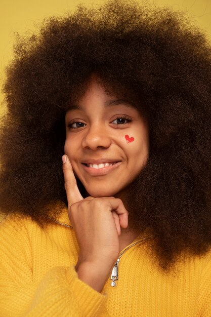 Teen girl portrait close up