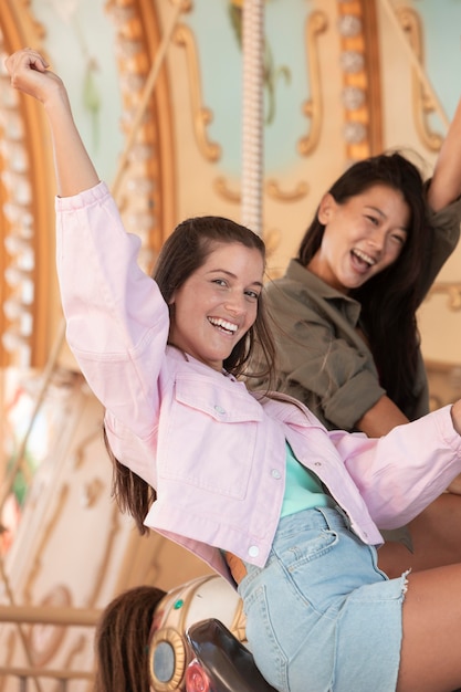 Teenager girls having fun in the summer