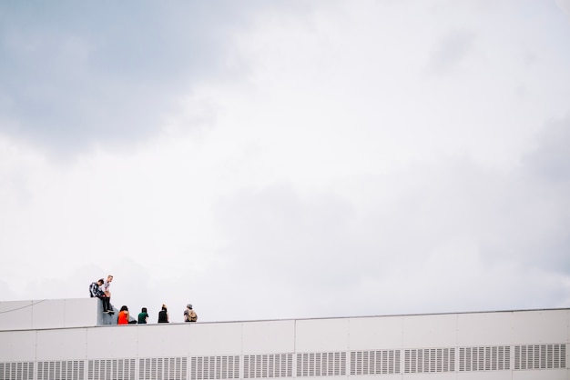 Teenagers on roof