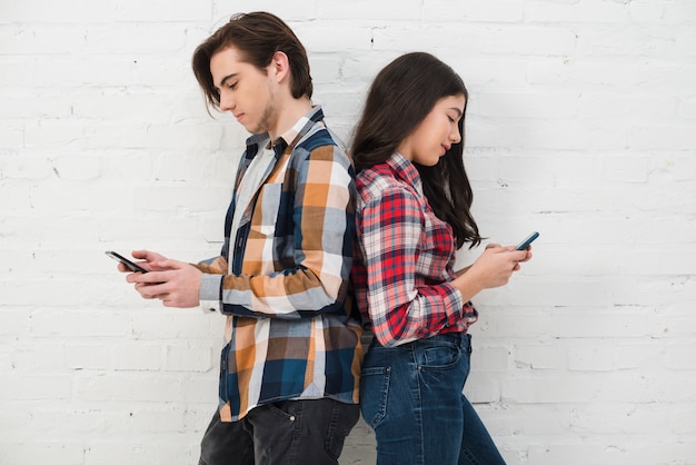 Teenagers using smartphone