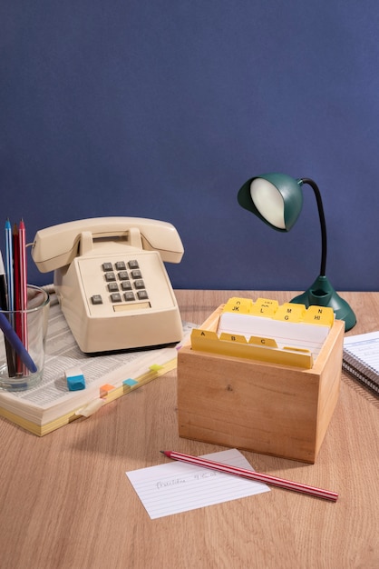 telephone directory and old phone