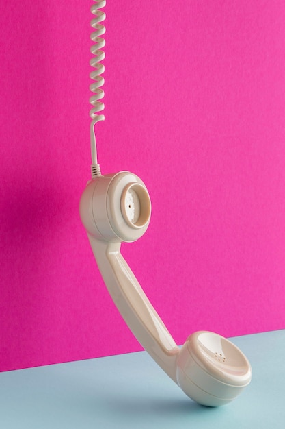 Telephone receiver with cord