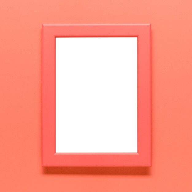 Template of blank frame on colored background