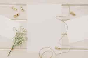 Free photo templates, flowers, cord and clothespins