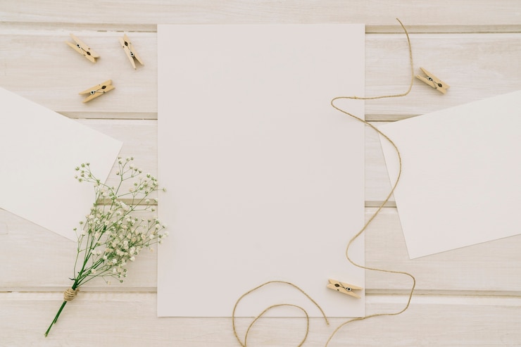 Free Photo templates, flowers, cord and clothespins