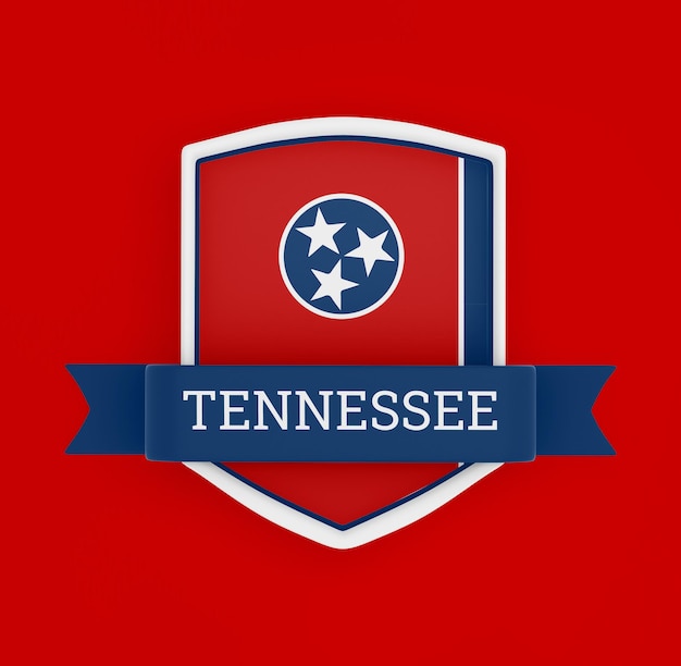 Free photo tennessee flag with banner