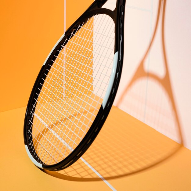 Tennis racket minimal still life