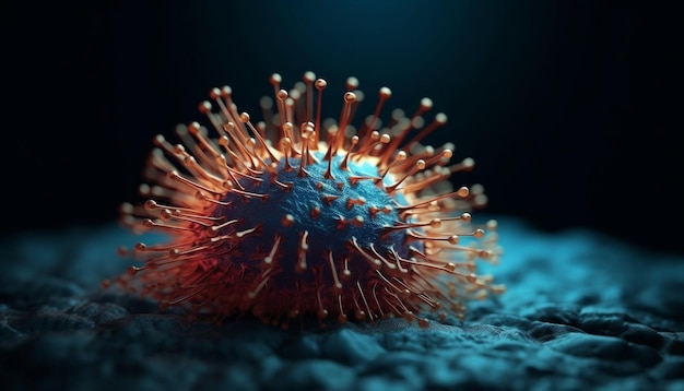 AIによって生成された水中サンゴ礁で浮揚する刺胞動物の触手