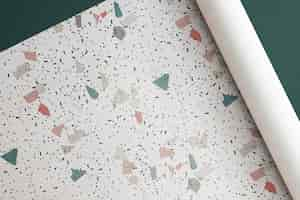 Free photo terrazzo paper seamless pattern