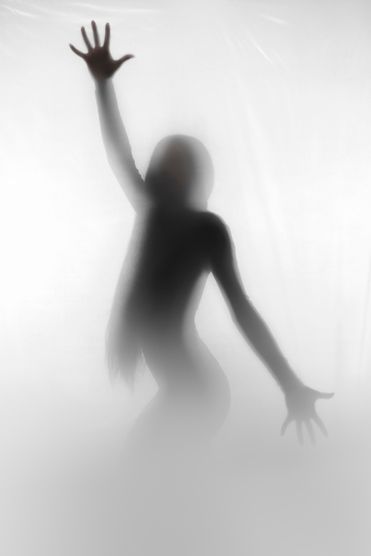 Free Photo terrifying adult silhouette in studio
