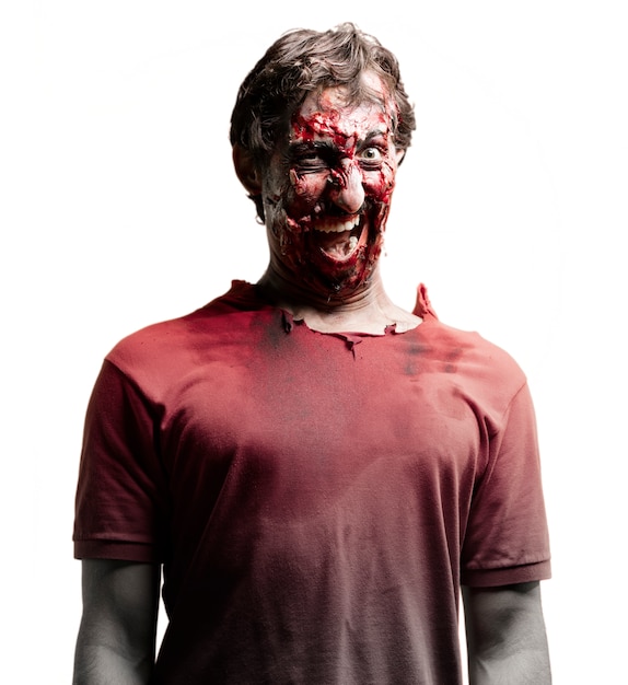 Free photo terrifying zombie