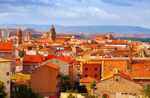 Teruel from hill in summer day