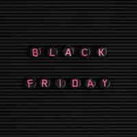 Free photo text with beads: black friday