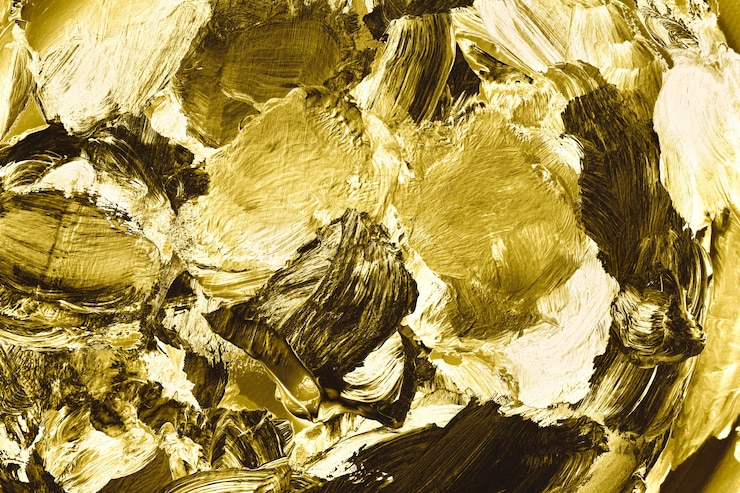 Free Photo textured gold background