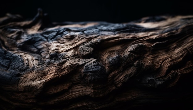 Textured on old tree trunk generated by AI