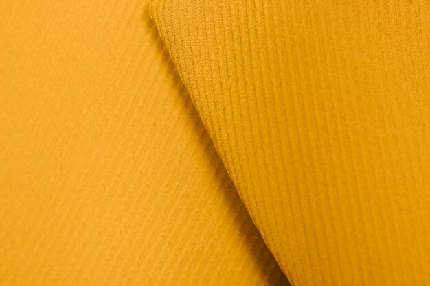 Textured yellow collar close-up