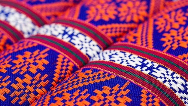 Thai fabric pattern texture embroider pattern style local in thailand