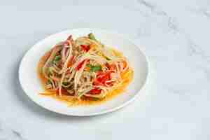 Free photo thai food;som tum or papaya salad