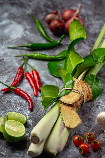 Thai red curry paste spices