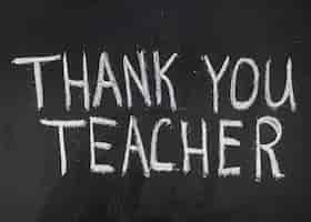 Free photo thank you teacher inscription