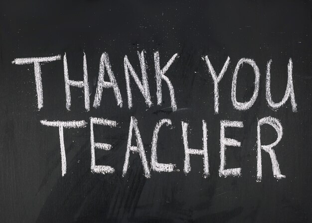 Thank you Teacher inscription