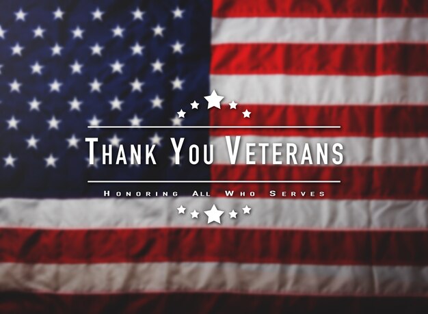 Premium Photo | Thank you, veterans message