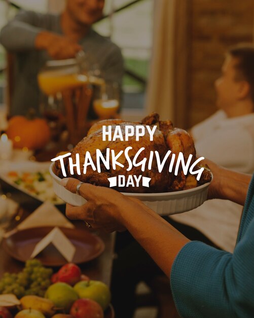 thanksgiving banner with delicious turkey
