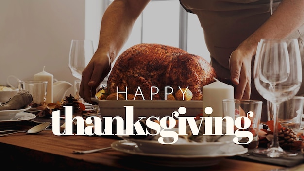thanksgiving banner with turkey