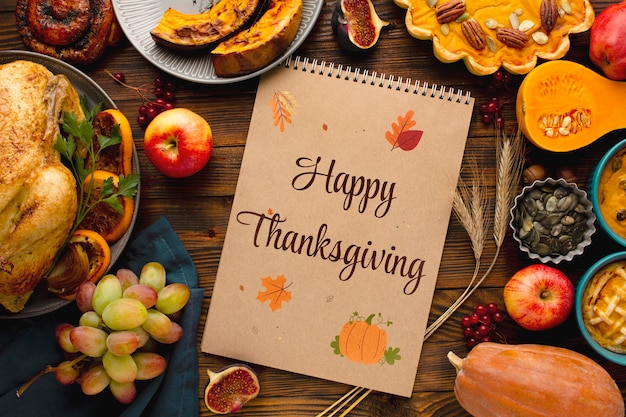 thanksgiving day banner with harvest