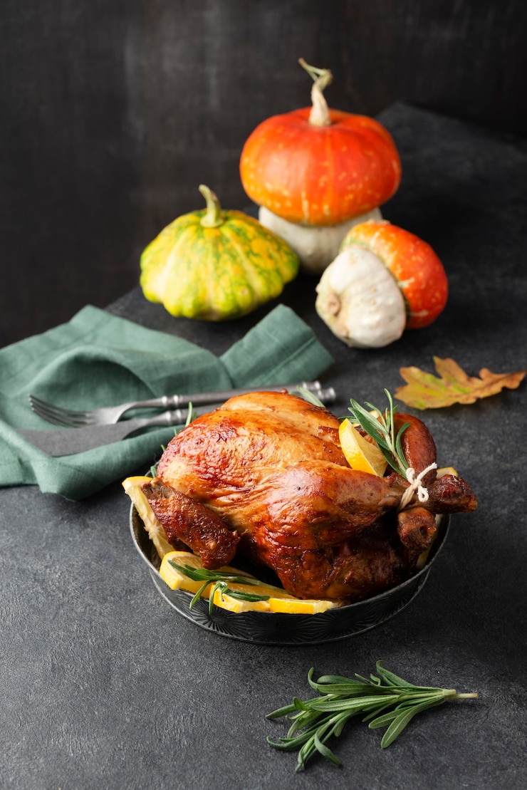 Free Photo thanksgiving day delicious meal arrangement
