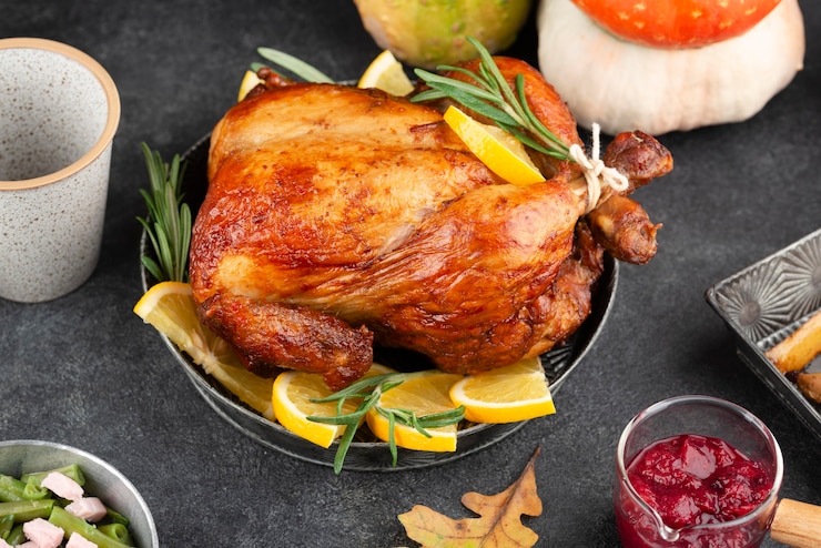 Free Photo thanksgiving day delicious meal arrangement