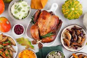 Free photo thanksgiving day delicious meal assortment