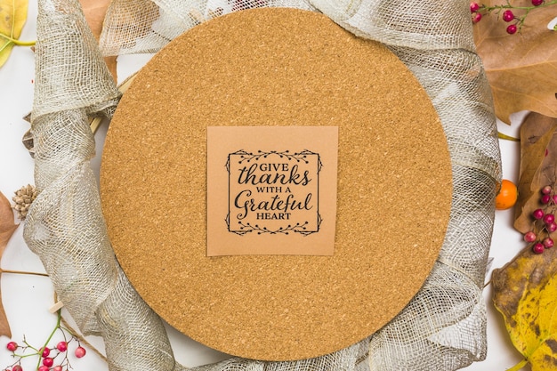 Thanksgiving note on cork