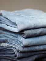 Бесплатное фото Синие джинсовые детали ткани