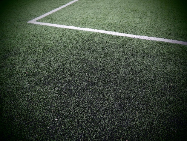 緑の芝生のサッカー場のマーキング白い線サッカー場エリア