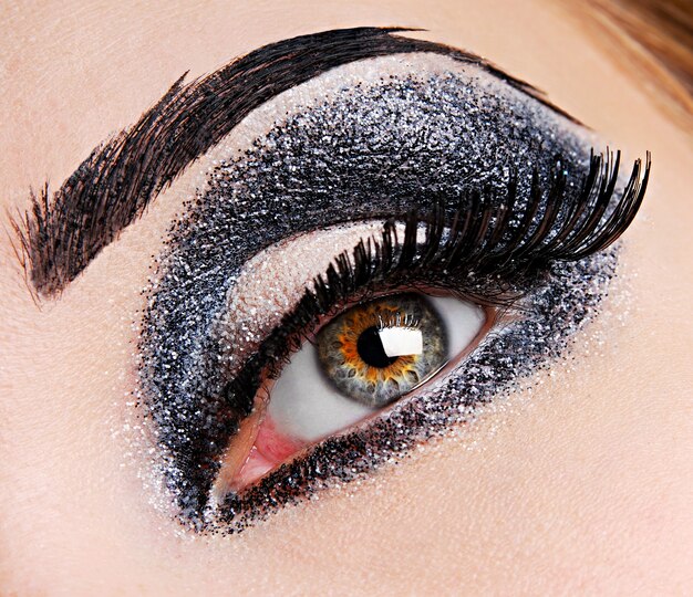 There is fashion make up of eye.