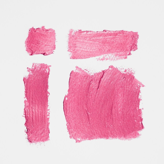 Thick pink composition paint brushes