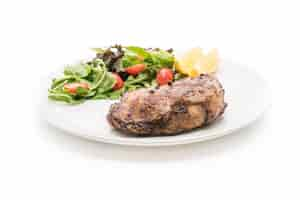 Free photo thigh chicken steak