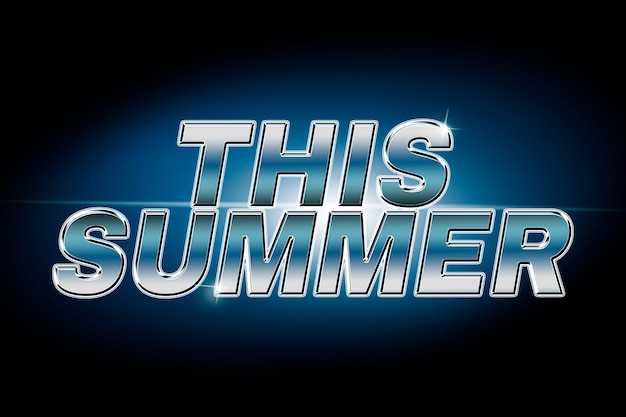 This summer typography in lens flare font