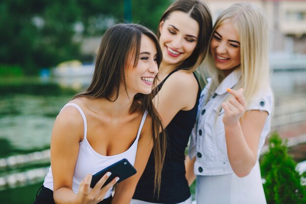 three beautiful girls