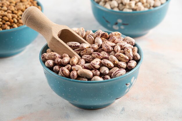 Three bowl three ingredient. Bean chickpea and buckwheat.