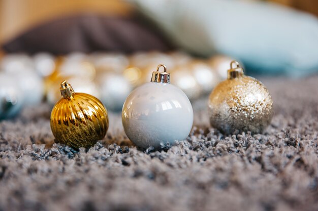 Three christmas balls