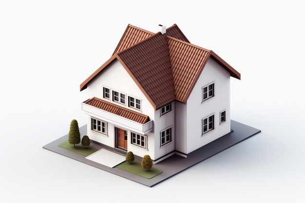 Free photo three-dimensional house model