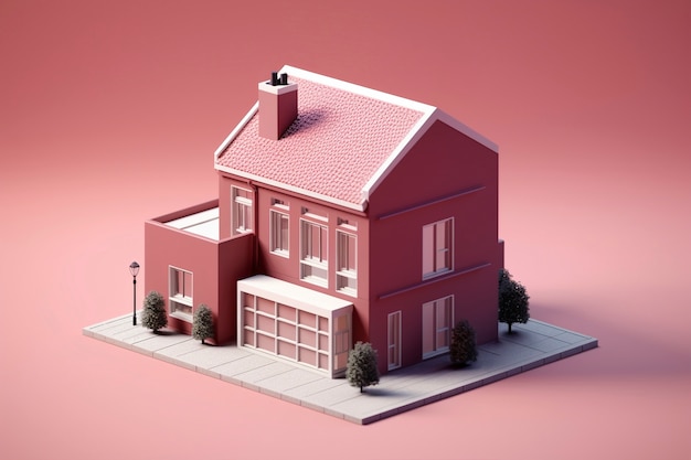 Three-dimensional house model
