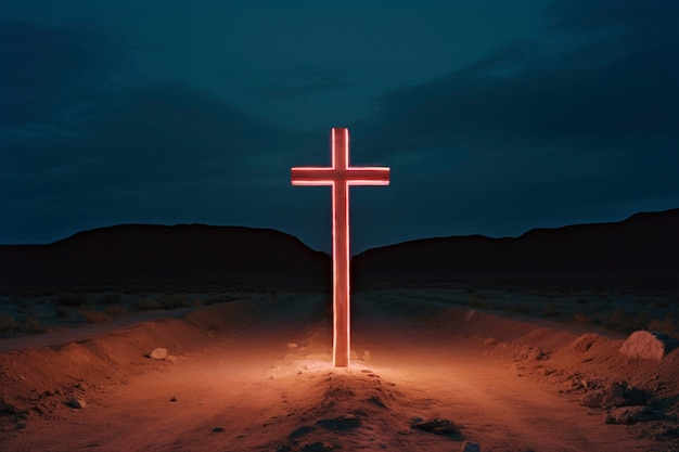 Free photo three-dimensional religious cross