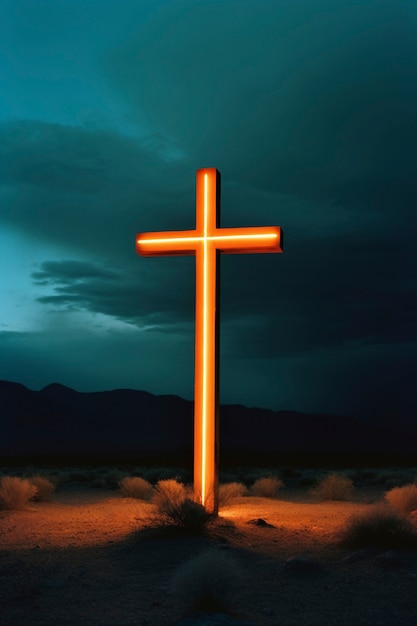 Free photo three-dimensional religious cross