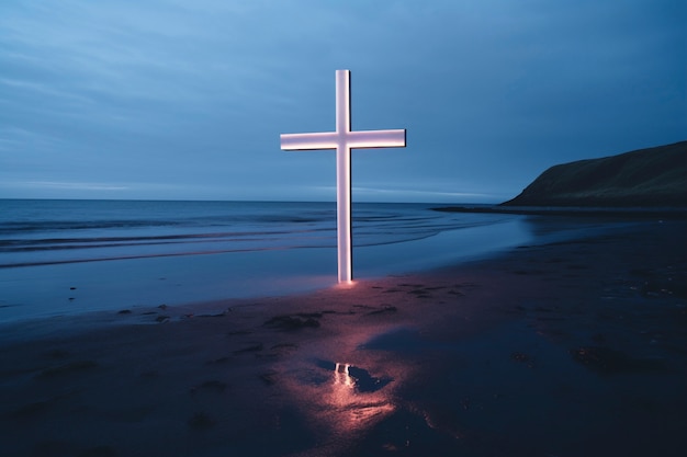 Free photo three-dimensional religious cross